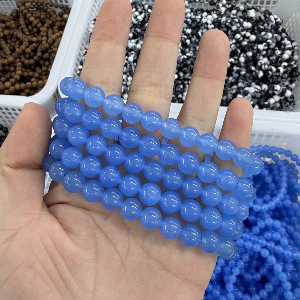 8MM Blue Chalcedony Bracelet